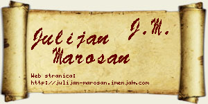 Julijan Marošan vizit kartica